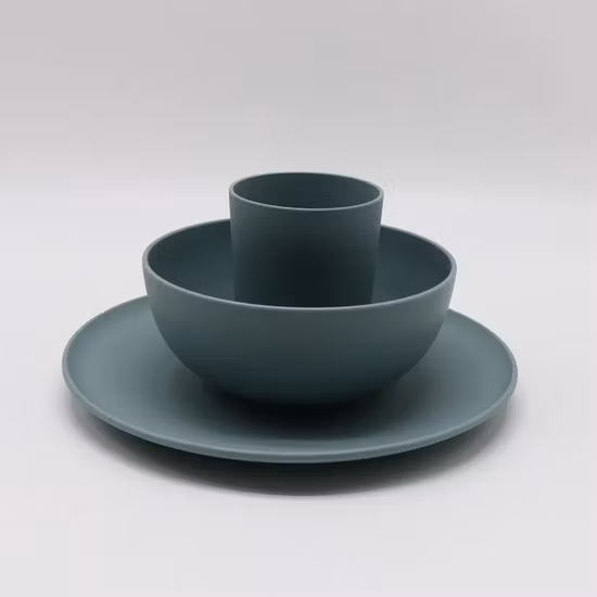 친환경 전자레인지 안전하고 저렴한 PLA 대나무 컵과 접시, 그릇 칼 세트