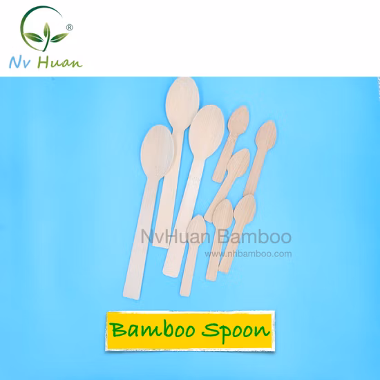 대나무 나무 식기 일회용 숟가락 칼 포크 생분해성 칼 세트